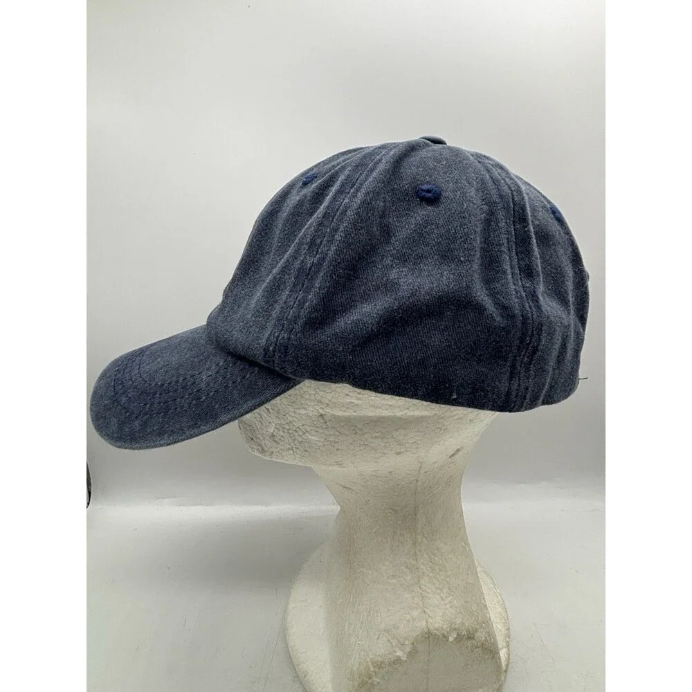 Peeking Black Cat Denim Hat Acid Wash Blue Grey Novelty Unstructured Dad Cap